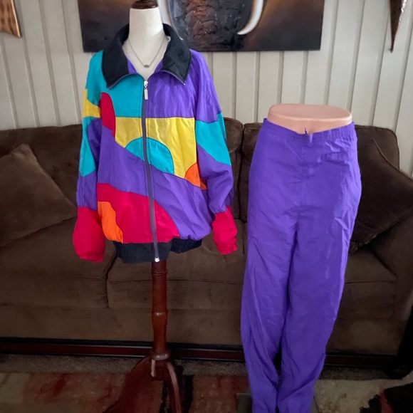 Bovattini • Vintage • Purple/ Red/ Yellow • Track Suit • Jacket & Sweatpants - Picture 2 of 14